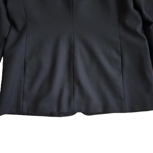 Evan Picone 45% Wool Classic Tailored Lined Black Blazer Suit Jacket Women's 10 - Picture 5 of 6